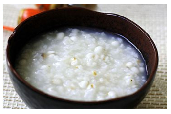 Coix seed with porridge
